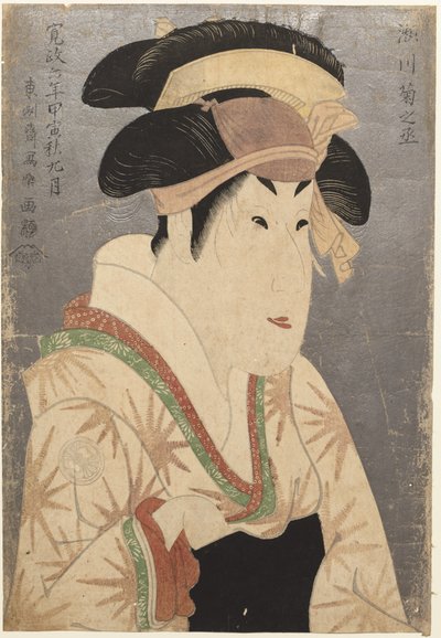 Der Schauspieler Segawa Kikujurō III als Oshizu, Frau von Tanabe von Toshusai Sharaku